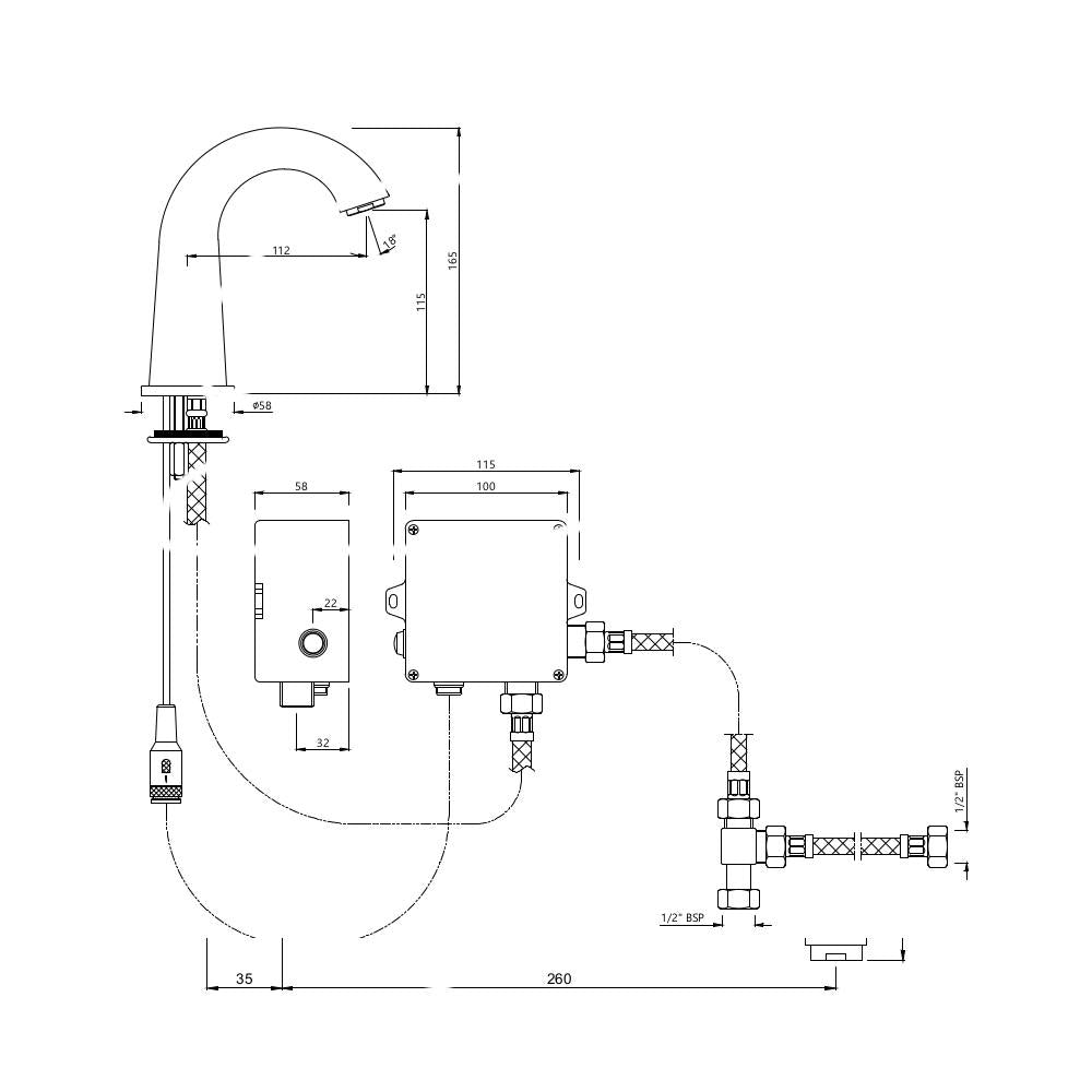Sensor Faucet SNR‑CHR‑51011N