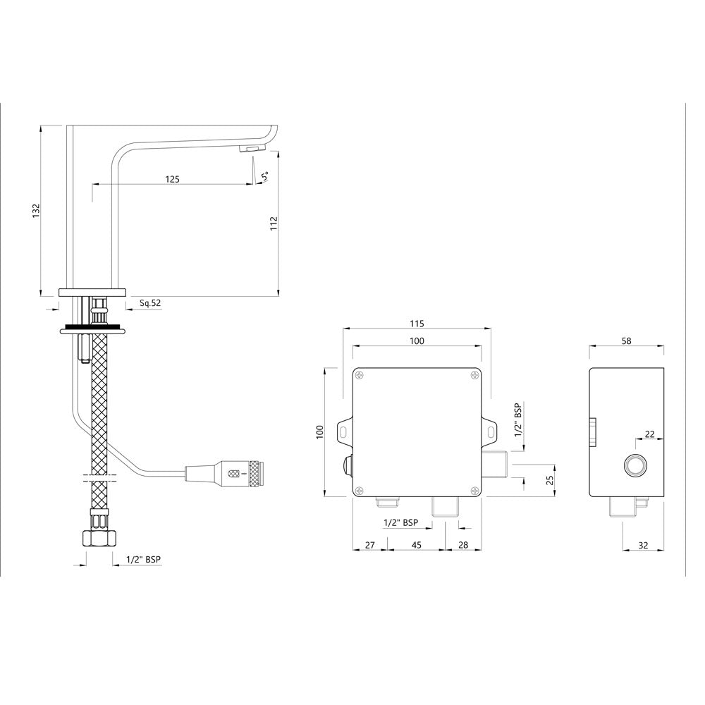 Jaquar Sensor Faucet - Chrome (Model: SNR-CHR-35019PM)