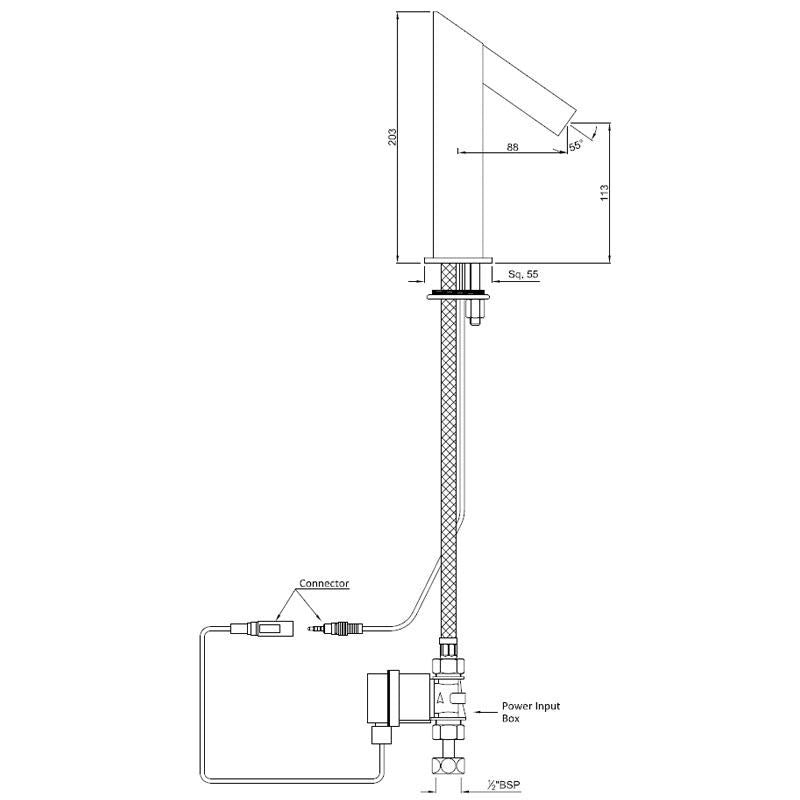 Sensor Faucet for Wash Basin SNR‑CHR‑51001SQ