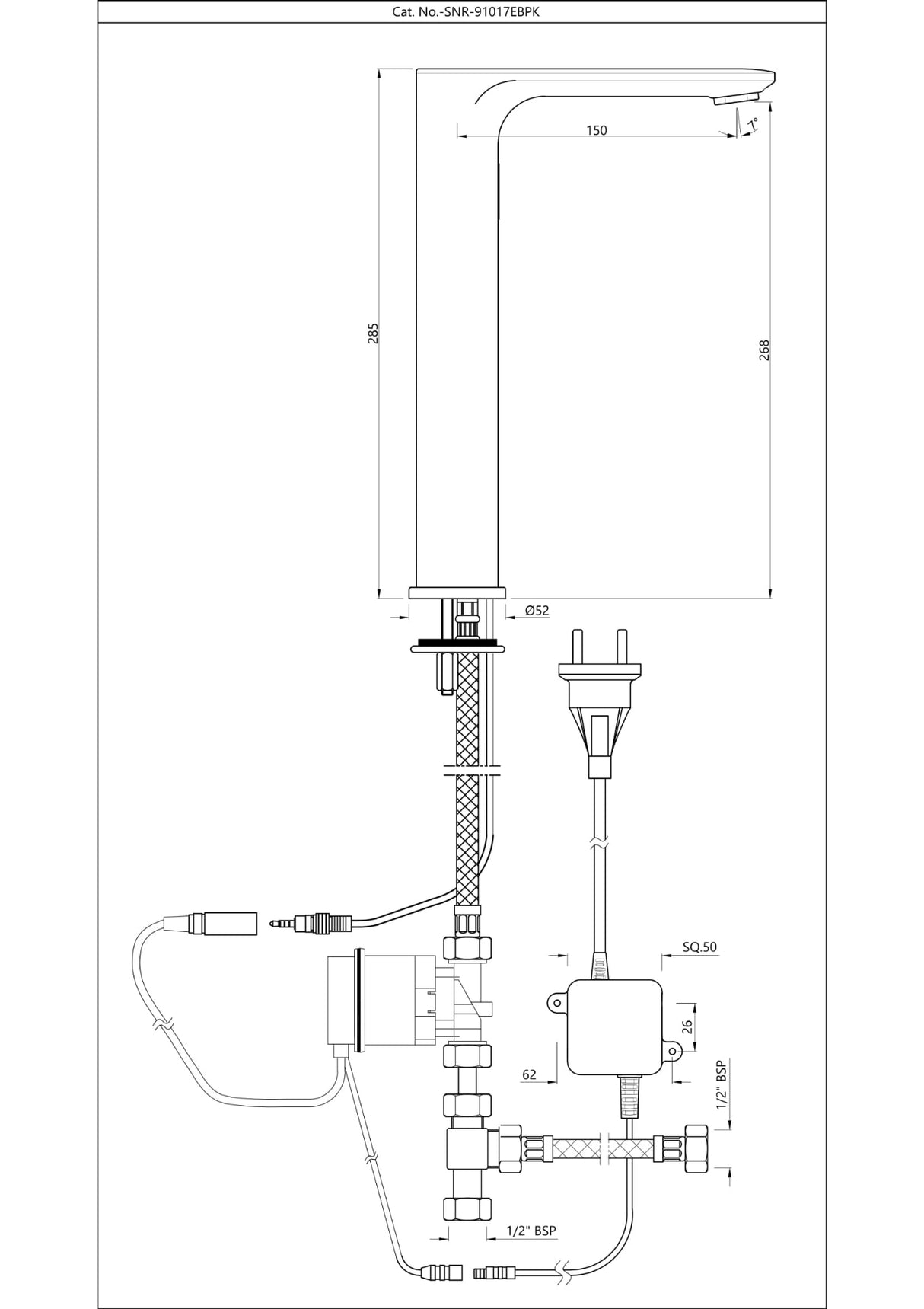 Laguna Tall Boy Sensor Faucet  SNR-CHR-91017EBPK