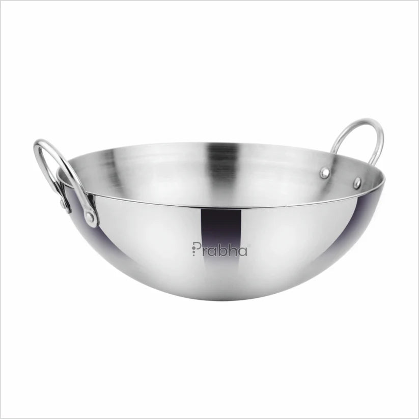 Prima Triply Capsule Bottom Kadhai Without Lid – 1.3L, 20cm