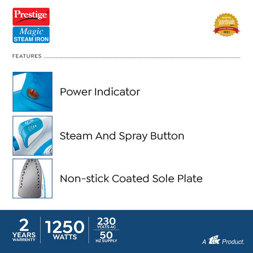 Magic Steam Iron PSI 10 - 1200W