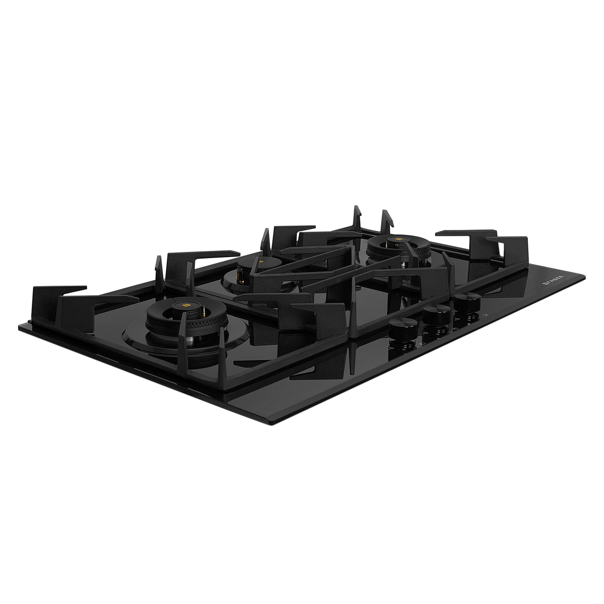 HOB INSPIRIA 903 BR AI FFD GL PNG 90 cm 3 Burner Built-In Gas Hob with Flame Failure Device, Black Glass