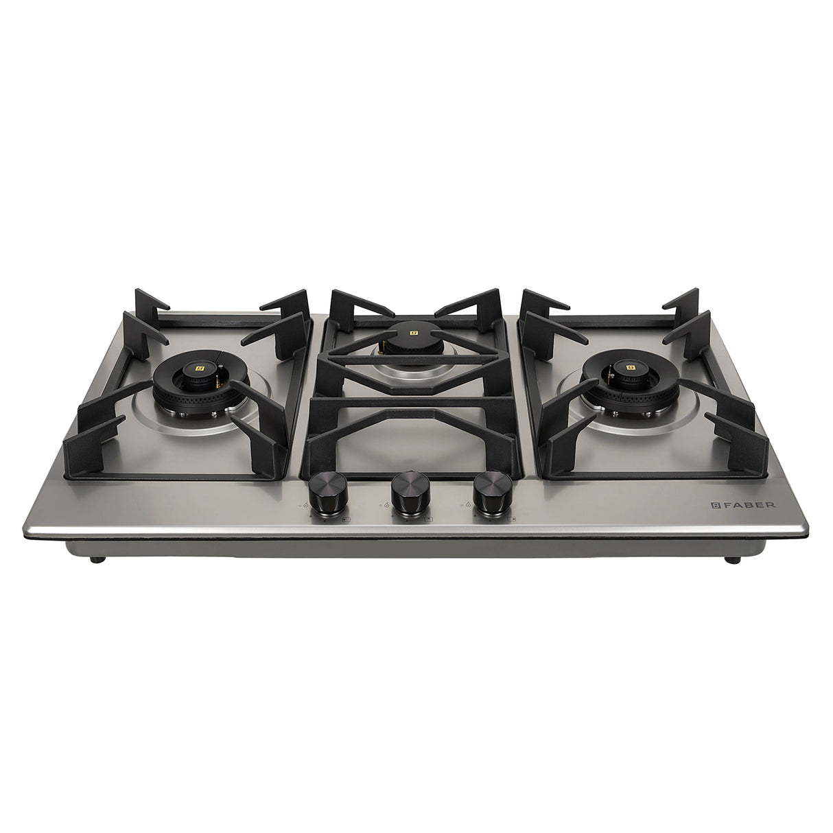 HOB INSPIRIA 903 BR AI FFD SS PNG 90 cm 3 Burner Built-In Gas Hob with Flame Failure Device, SUS 304 Stainless Steel