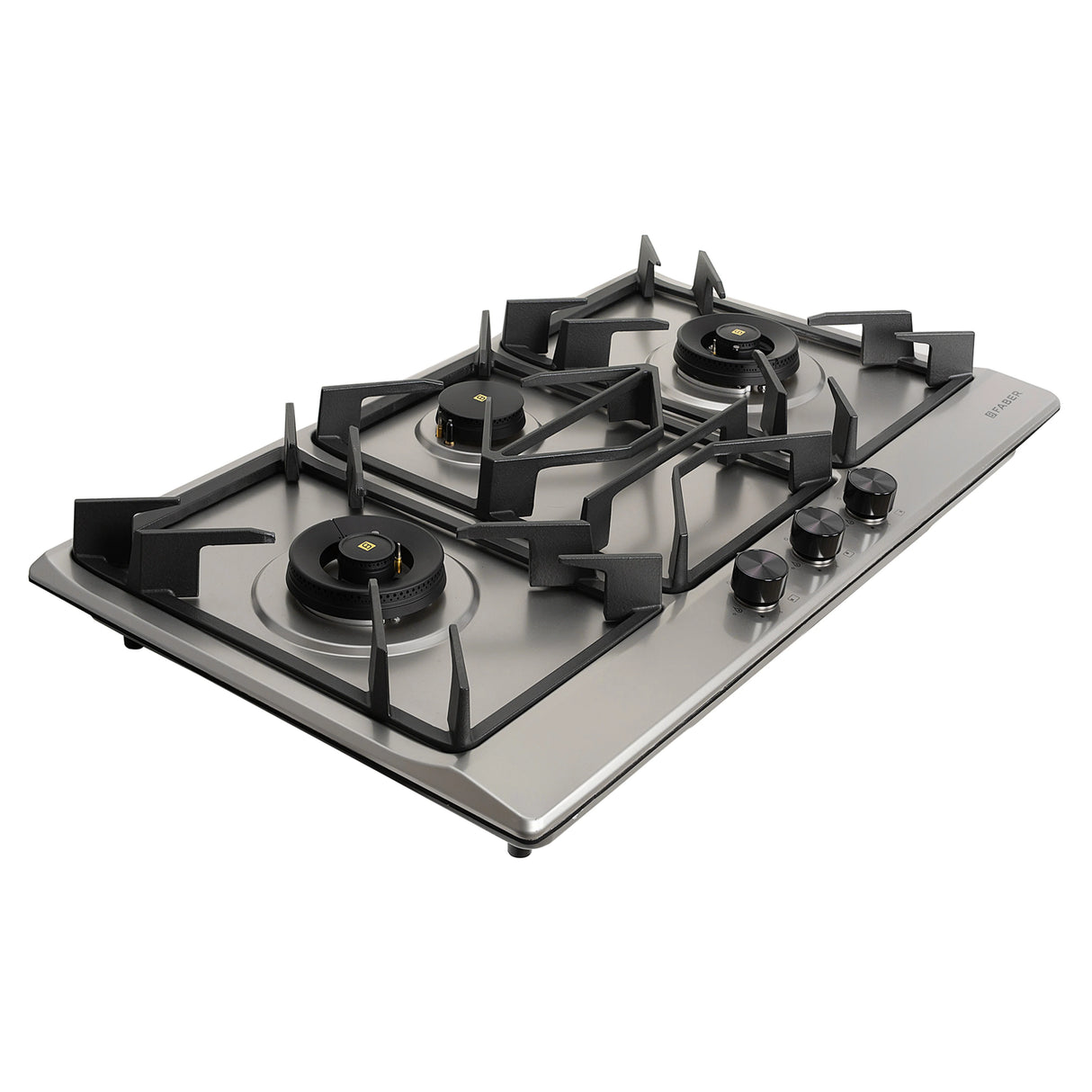 HOB INSPIRIA 903 BR AI FFD SS PNG 90 cm 3 Burner Built-In Gas Hob with Flame Failure Device, SUS 304 Stainless Steel