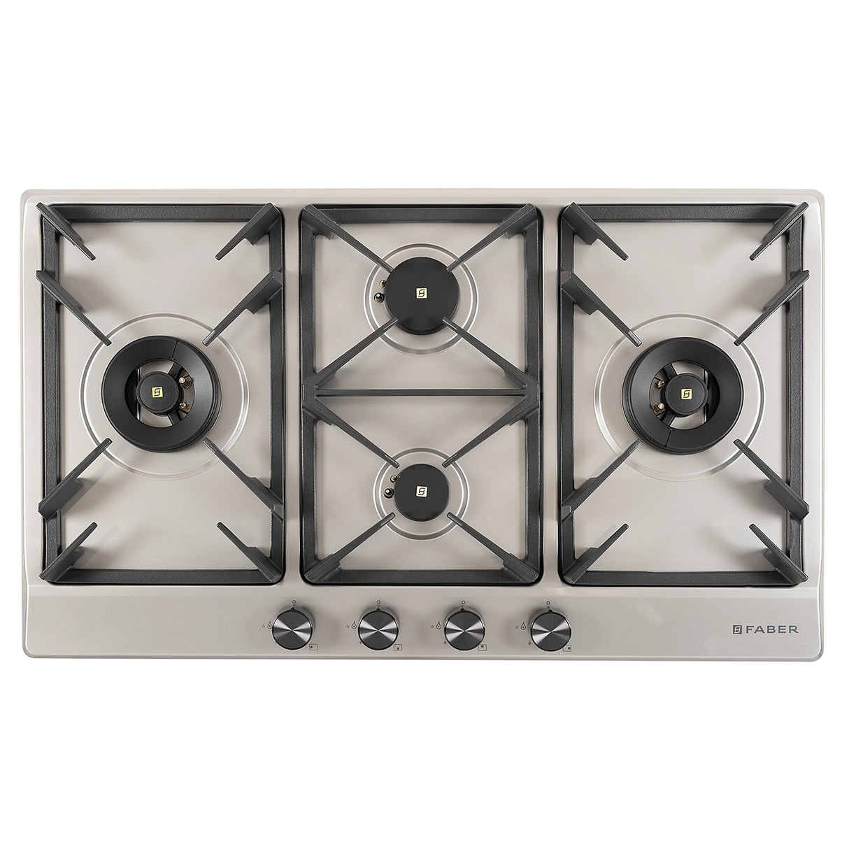 HOB INSPIRIA 904 BR AI FFD SS PNG 90 cm 4 Burner Built-In Gas Hob with Flame Failure Device, SUS 304 Stainless Steel
