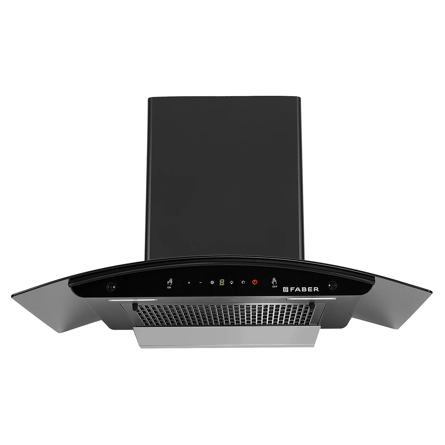 HOOD MYSTIC BLDC FL HC BK 90 Wall Mounted Chimney with 1500m³/hr Suction, Heat Auto Clean, 9 Speed, Gesture & Remote Control - 325.0718.163