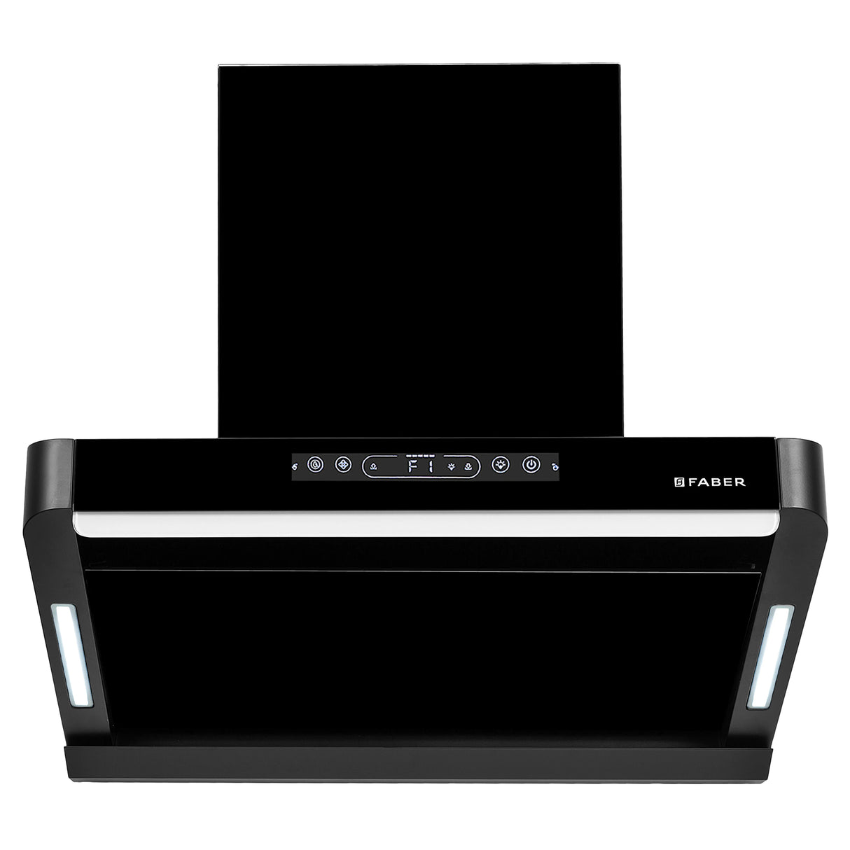 HOOD PINNACLE FL HC BK 90 Wall Mounted Chimney with 1500m³/hr Suction, Heat Auto Clean, Touch & Gesture Control - 330.0717.197