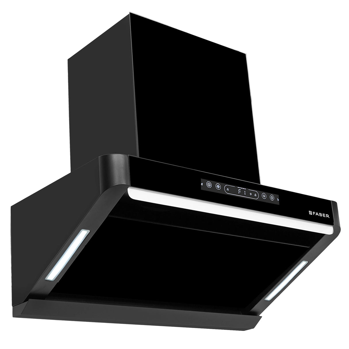 HOOD PINNACLE FL HC BK 90 Wall Mounted Chimney with 1500m³/hr Suction, Heat Auto Clean, Touch & Gesture Control - 330.0717.197