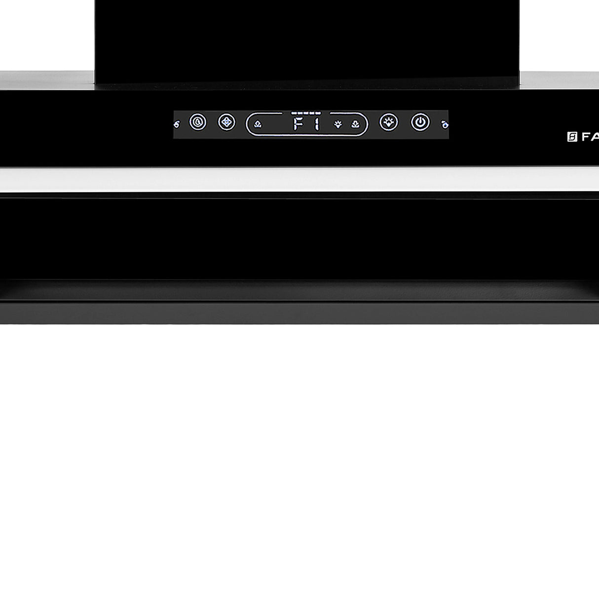 HOOD PINNACLE FL HC BK 90 Wall Mounted Chimney with 1500m³/hr Suction, Heat Auto Clean, Touch & Gesture Control - 330.0717.197