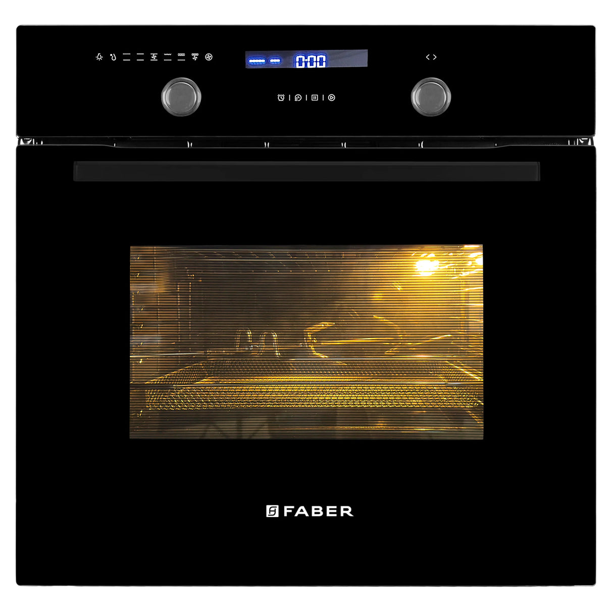 FBIO 82L 11F AF BK Built-in Oven 60 cm 82 Litres with Air Fry, Rotisserie & 3D Hot Air