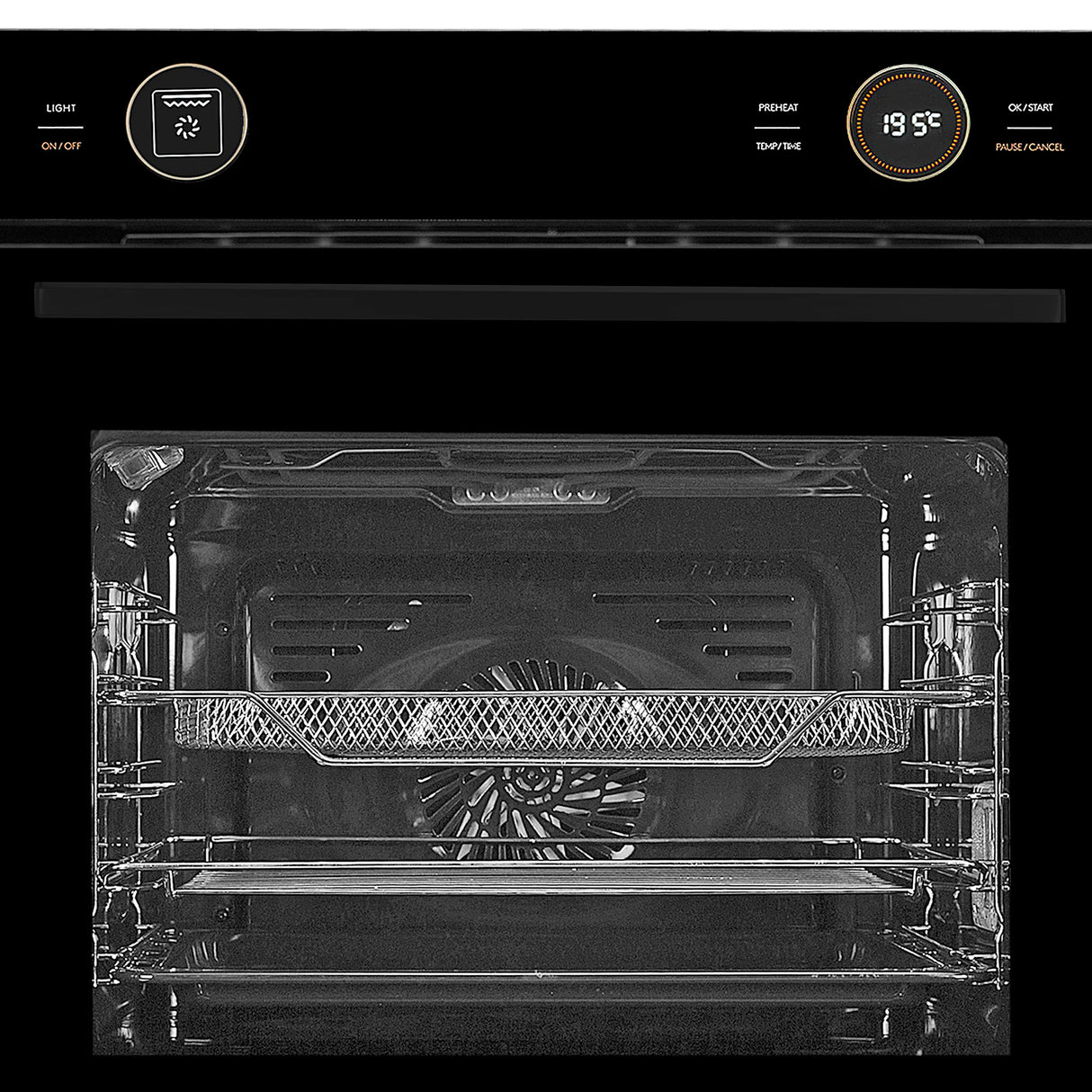 FBIO 81L 10F DIGI BK Built-In Oven with Air Fryer Function, 10 Cooking Functions & 3D Hot Air System