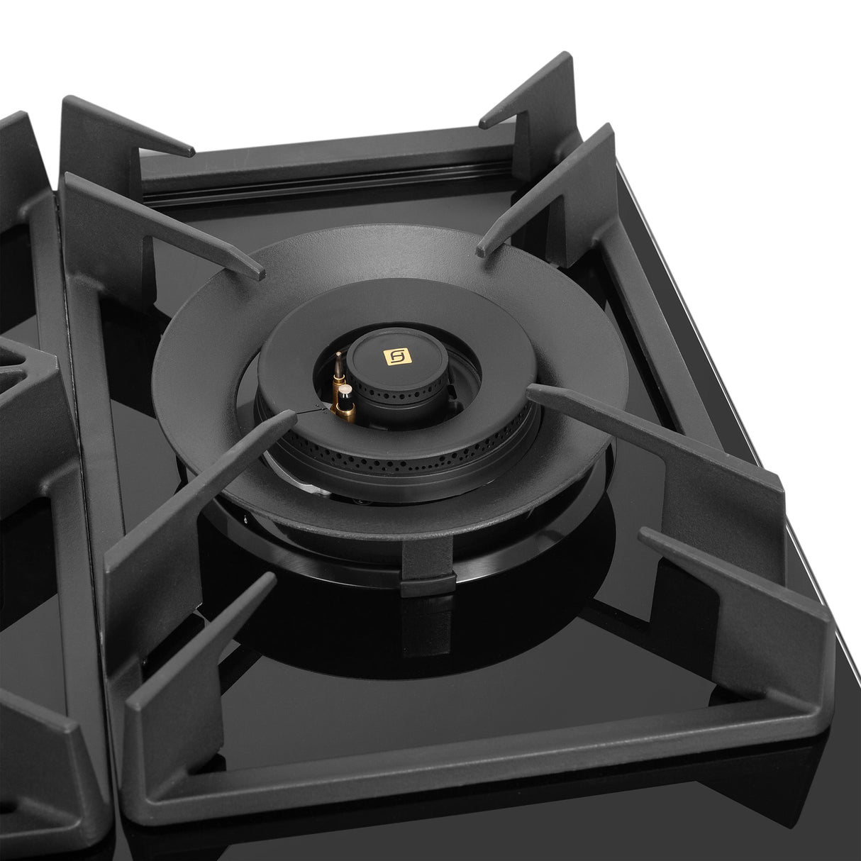 HOB INSPIRIA 754 BR AI FFD GL PNG 75 cm 4 Burner Built-In Gas Hob with Flame Failure Device, Black Glass