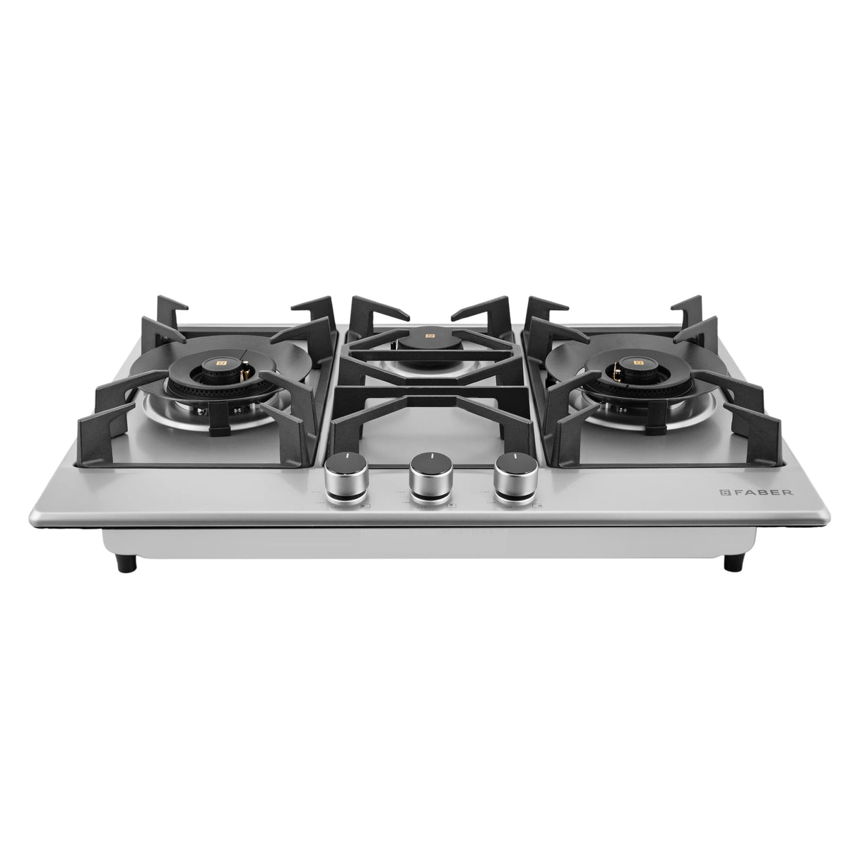 HOB INSPIRIA 753 BR AI FFD SS LPG 75 cm 3 Burner Built-In Gas Hob with Flame Failure Device, SUS 304 Stainless Steel