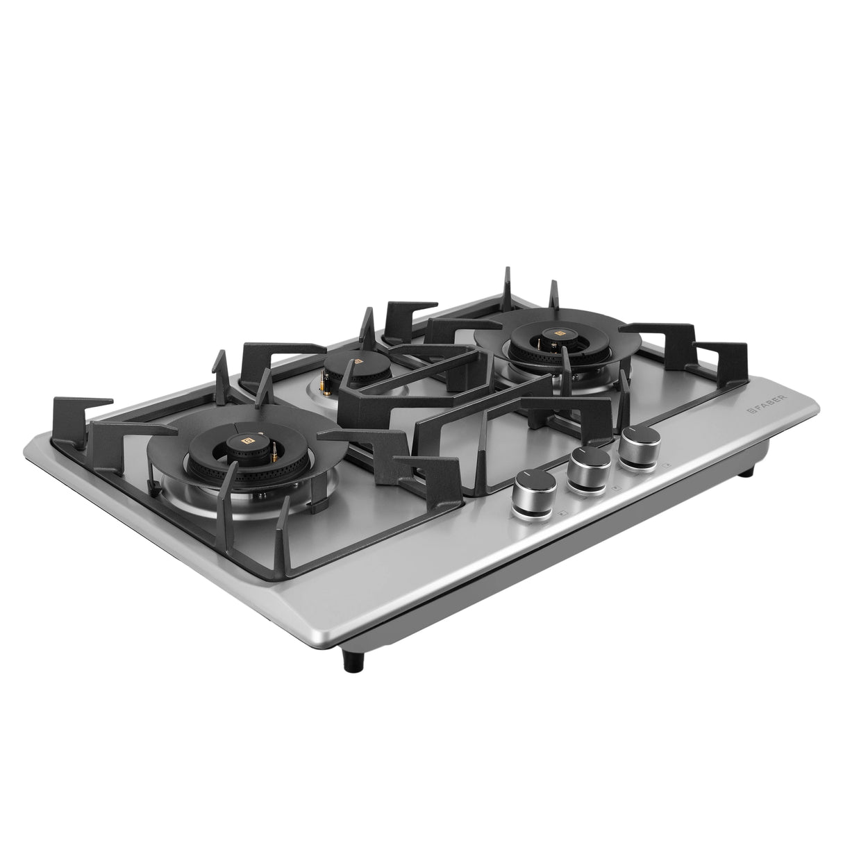 HOB INSPIRIA 753 BR AI FFD SS LPG 75 cm 3 Burner Built-In Gas Hob with Flame Failure Device, SUS 304 Stainless Steel