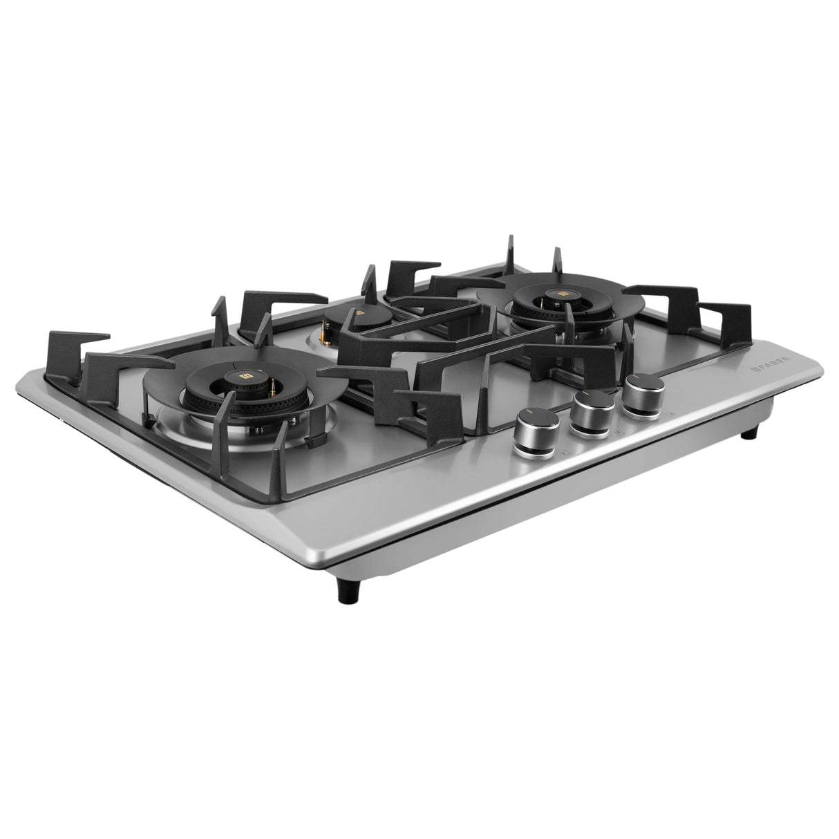 HOB INSPIRIA 753 BR AI FFD SS PNG 75 cm 3 Burner Built-In Gas Hob with Flame Failure Device, SUS 304 Stainless Steel