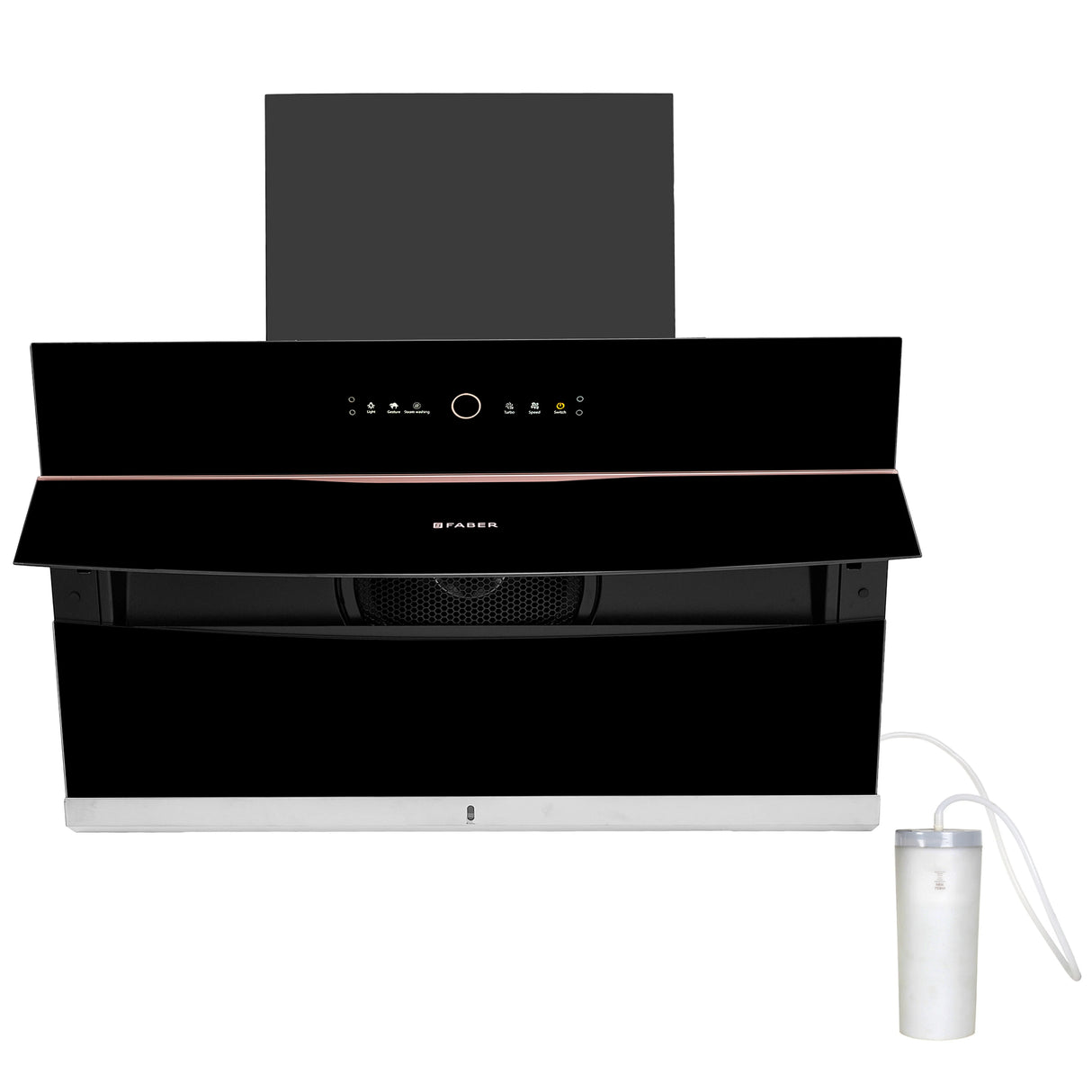 HOOD BOLT FL SW SC BK 90 N Wall Mounted Chimney with 1500m³/hr Suction, Steam Auto Clean, Gesture & Touch Control - 330.0657.934