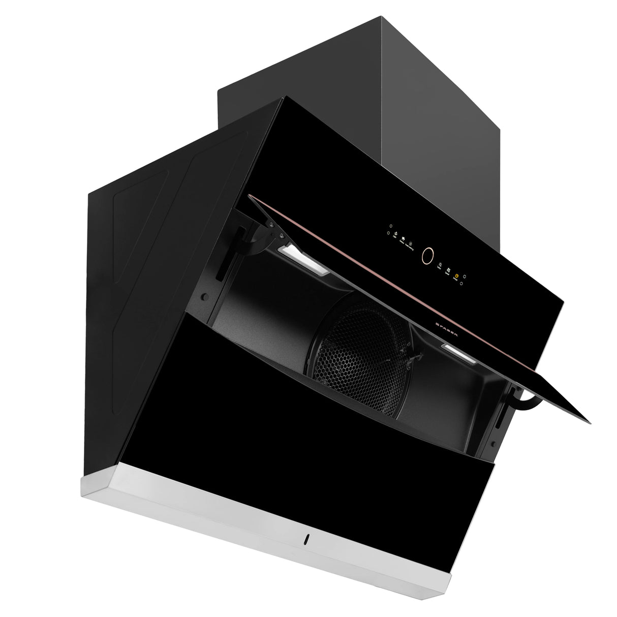 HOOD BOLT FL SW SC BK 90 N Wall Mounted Chimney with 1500m³/hr Suction, Steam Auto Clean, Gesture & Touch Control - 330.0657.934