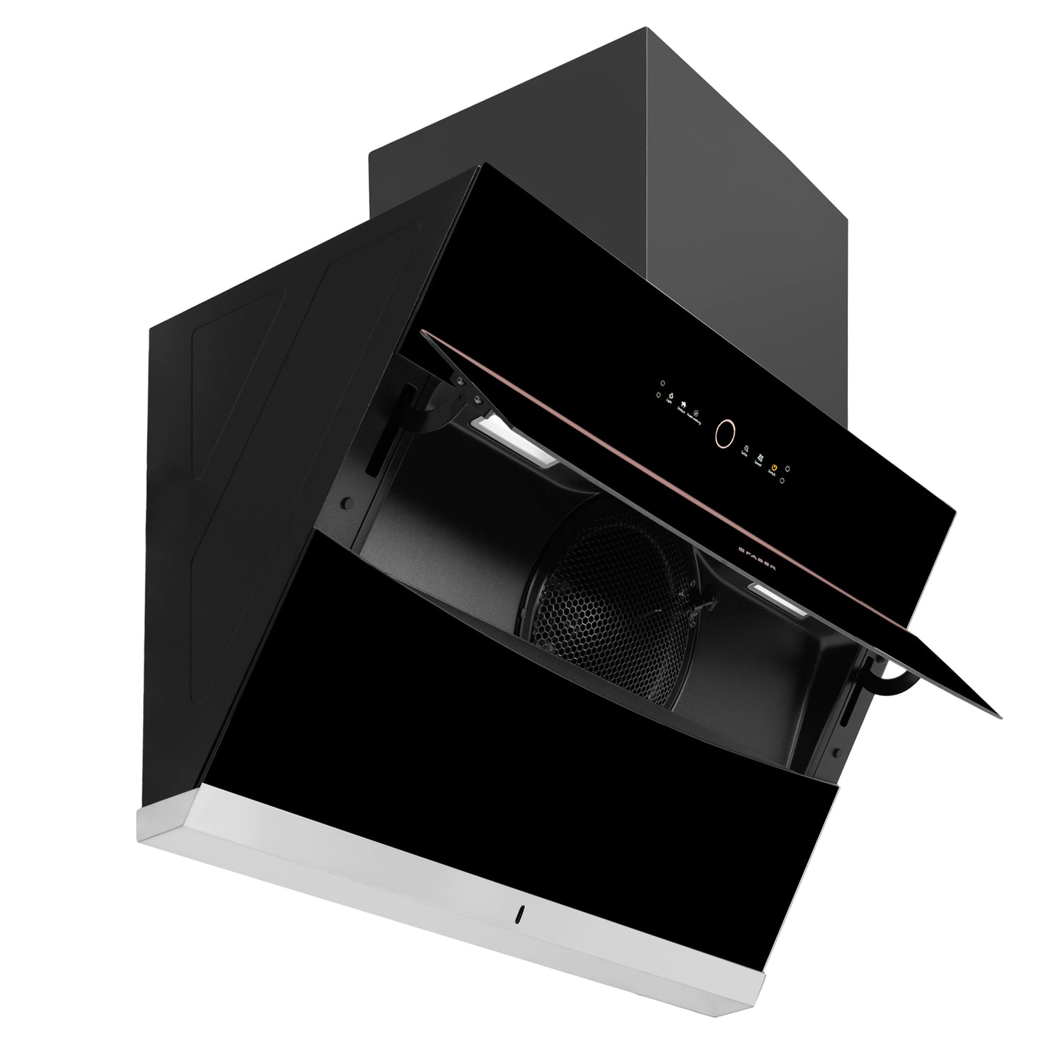 HOOD BOLT FL SW SC BK 90 N Wall Mounted Chimney with 1500m³/hr Suction, Steam Auto Clean, Gesture & Touch Control - 330.0657.934