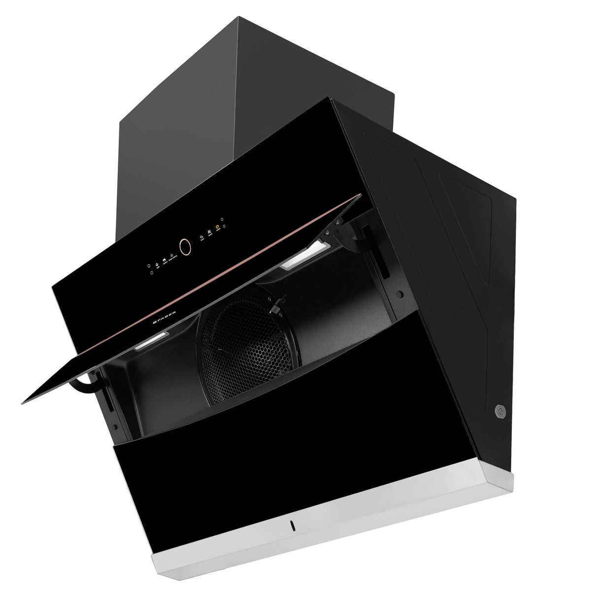 HOOD BOLT FL SW SC BK 90 N Wall Mounted Chimney with 1500m³/hr Suction, Steam Auto Clean, Gesture & Touch Control - 330.0657.934