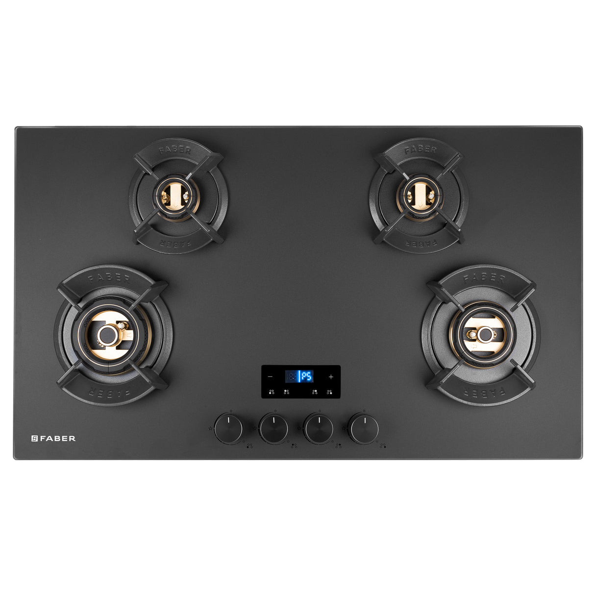 Hob Innova 904 BR AI FFD 90 cm 4 Burner Built-in Gas Hob Black Glass with Timer