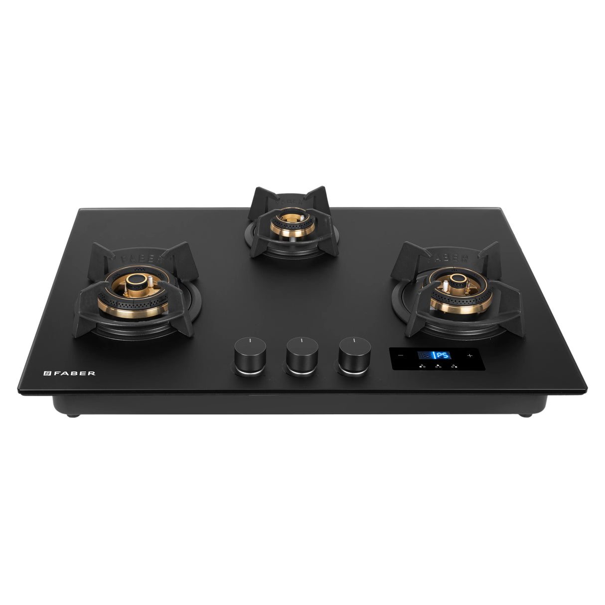 Hob Innova 753 BR AI FFD 75 cm 3 Burner Built-in Gas Hob Black Glass with Timer