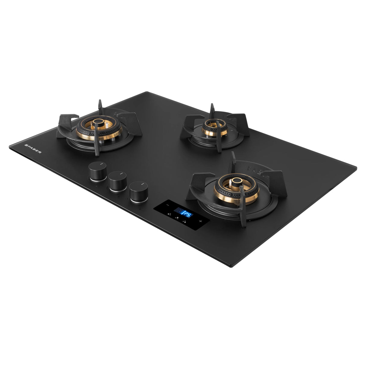 Hob Innova 753 BR AI FFD 75 cm 3 Burner Built-in Gas Hob Black Glass with Timer