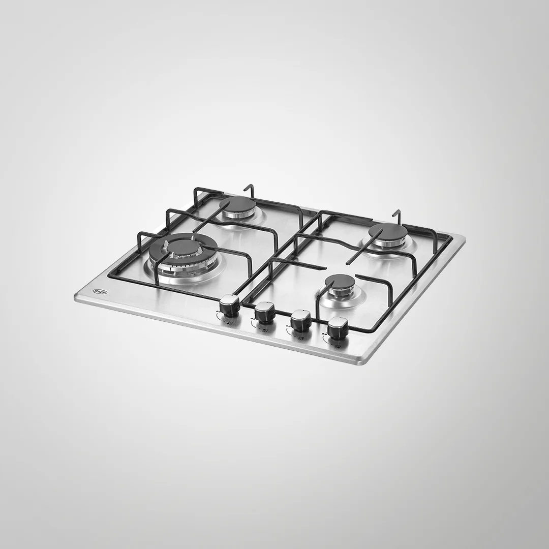 KAFF  NE 4B 60 SS 4 Gas Burner With 1 Triple Ring Burner | Stainless Steel | Built In Hob