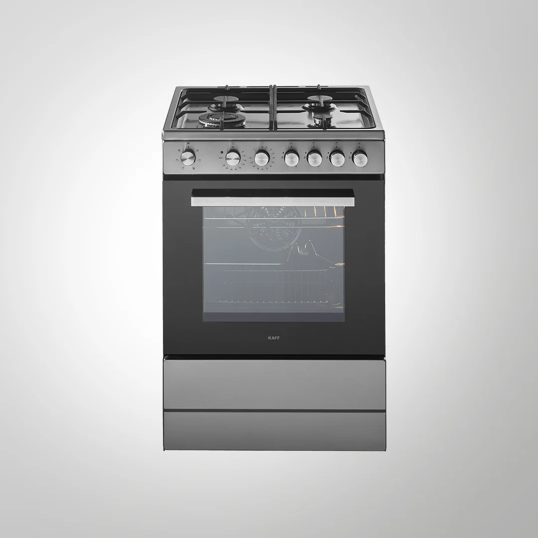 KAB 60 SS 60cm Cooking Range | Stainless Steel | 4 Gas Burners with Triple Ring Burner | Electric Oven | Convection