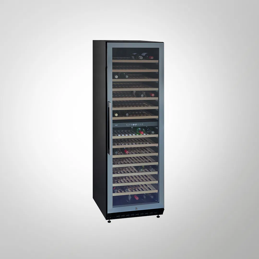 WC 418 DZ Dual-Zone Wine Cooler | 171 Bottle Capacity, Touch Control, Full Mirror Glass Door, and Compressor Cooling