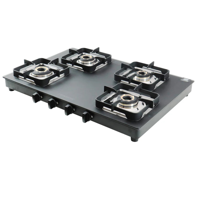 Thar 4 Burner Matte Glass Cooktop Manual Ignition