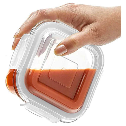 Borosil Klip N Store Square Glass Storage Container 800 ml ICYGCHSS800