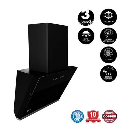 Crompton CHD-SSI60FLX-MBL-Inclined Wall Mounted Chimney SensoSmart 60 cm