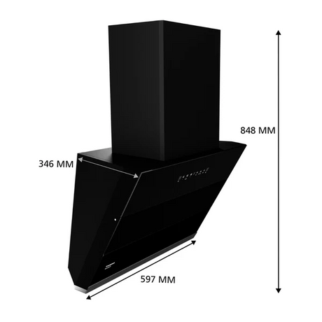 Crompton CHD-SSI60FLX-MBL-Inclined Wall Mounted Chimney SensoSmart 60 cm
