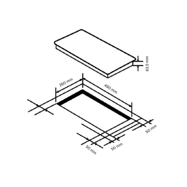 Nero 30 – 30 cm Built-in 2 Zone Induction Hob with Flex Zone, Premium Glass, 3500W - 538.66.660