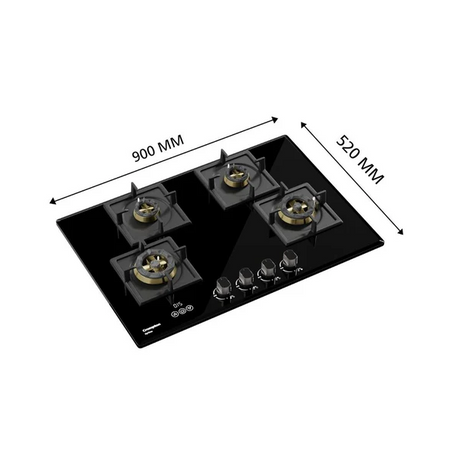 Crompton HOB-OPFB905TI-MBL-Built-InGasHob 4 Burner Hob Optime Series 90 cm