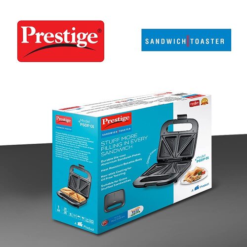 PSDP 01 New Deep Sandwich Maker 750W with Non-stick Heating Plates
