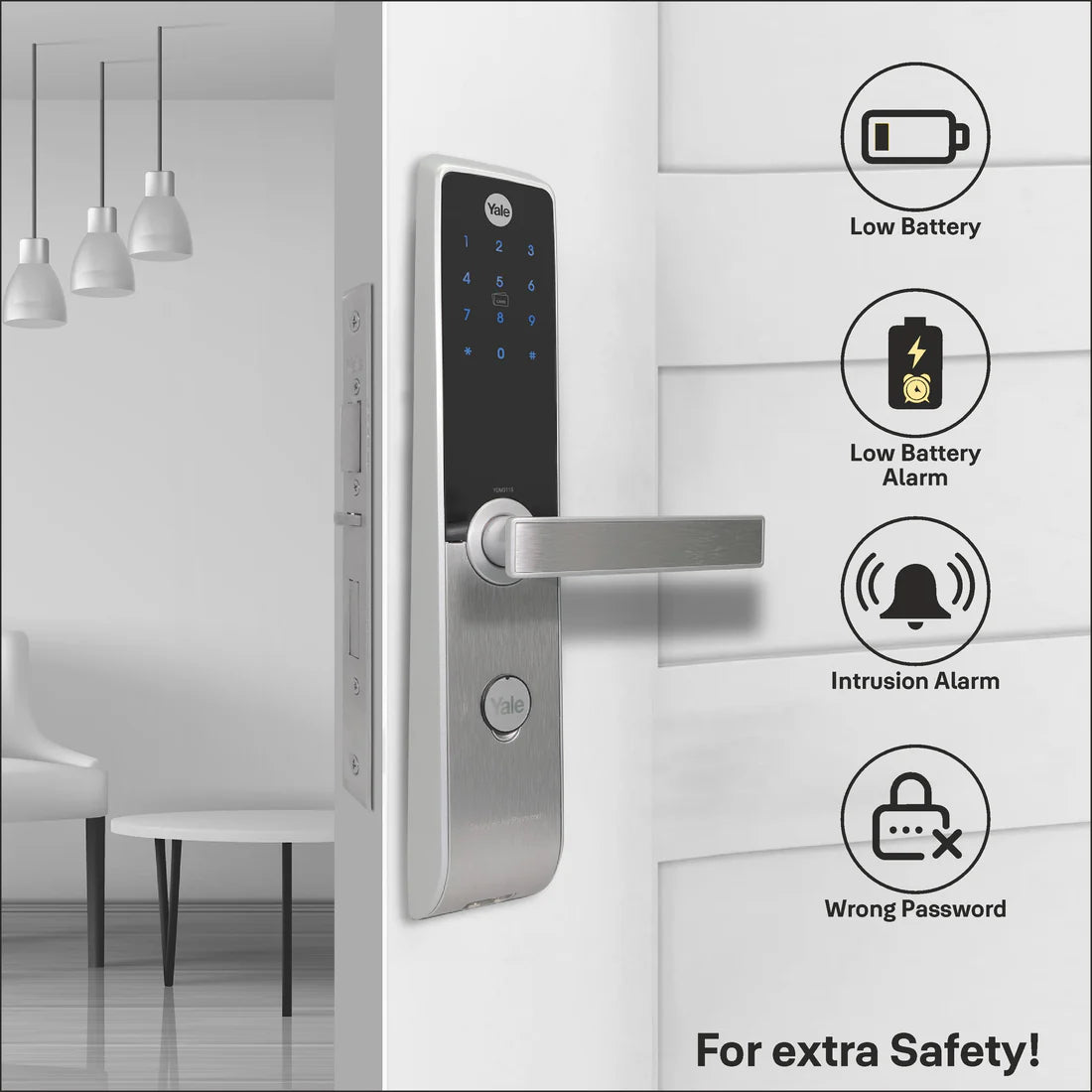 YDM 3115 AV Series Smart Lock (Silver)