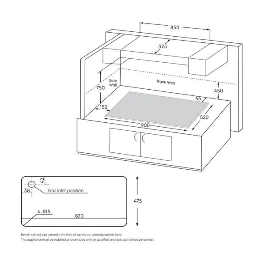 Electrolux EHG9430BCI 90cm