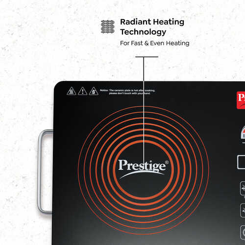 Infrared Cooktop PIRC 1.0 | 2200W | Feather Touch Panel | Temperature Control | Cool Touch Handle | Compatible with All Flat-Base Cookware