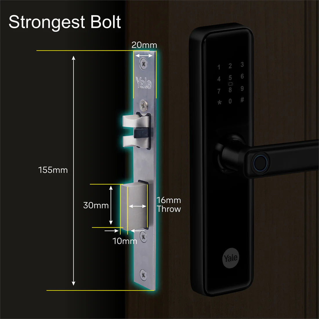YDME 50 NxT Smart Door Lock (Black)