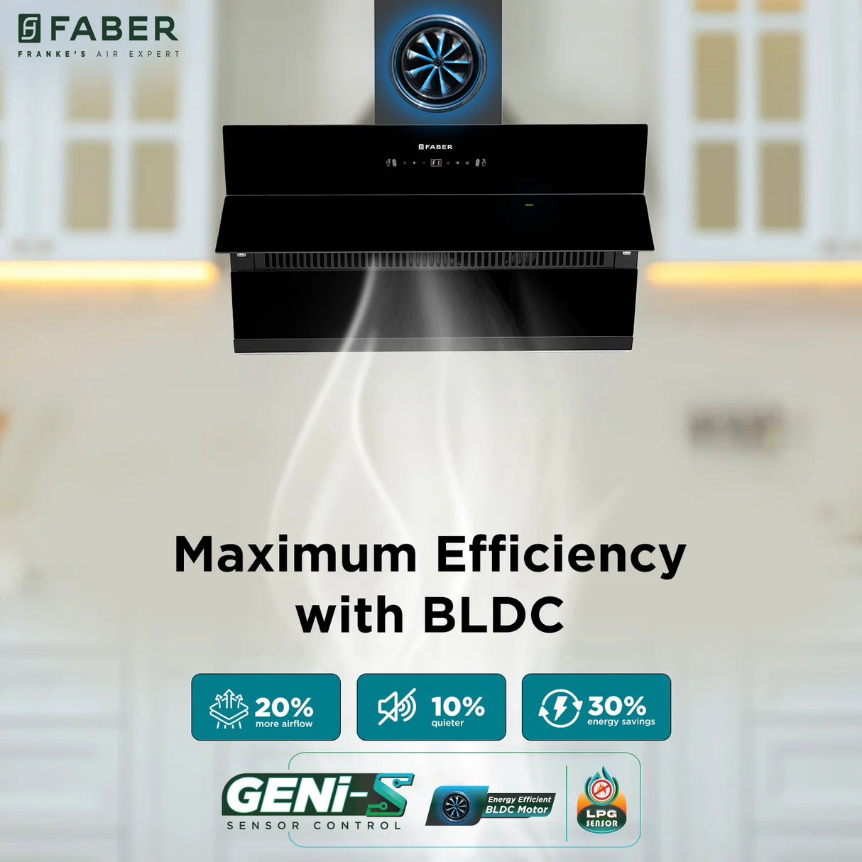 HOOD AETHER BLDC HC SC BK 90 WALL MOUNTED BLACK