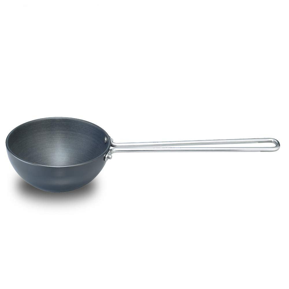 Hawkins - AF24S  Futura Hard Anodised Frying Pan with Steel Lid, 24Cm & Hawkins - ATP1 Futura Hard Anodised Tadka Spice Heating Pan 2 Cup, 480Ml /3.25Mm Thick