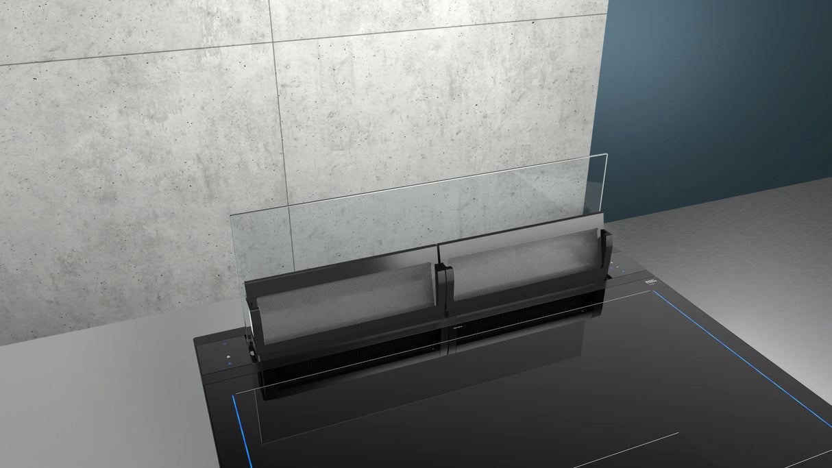 iQ700 90 cm Downdraft Hood Clear Glass Black - LD98WMM66
