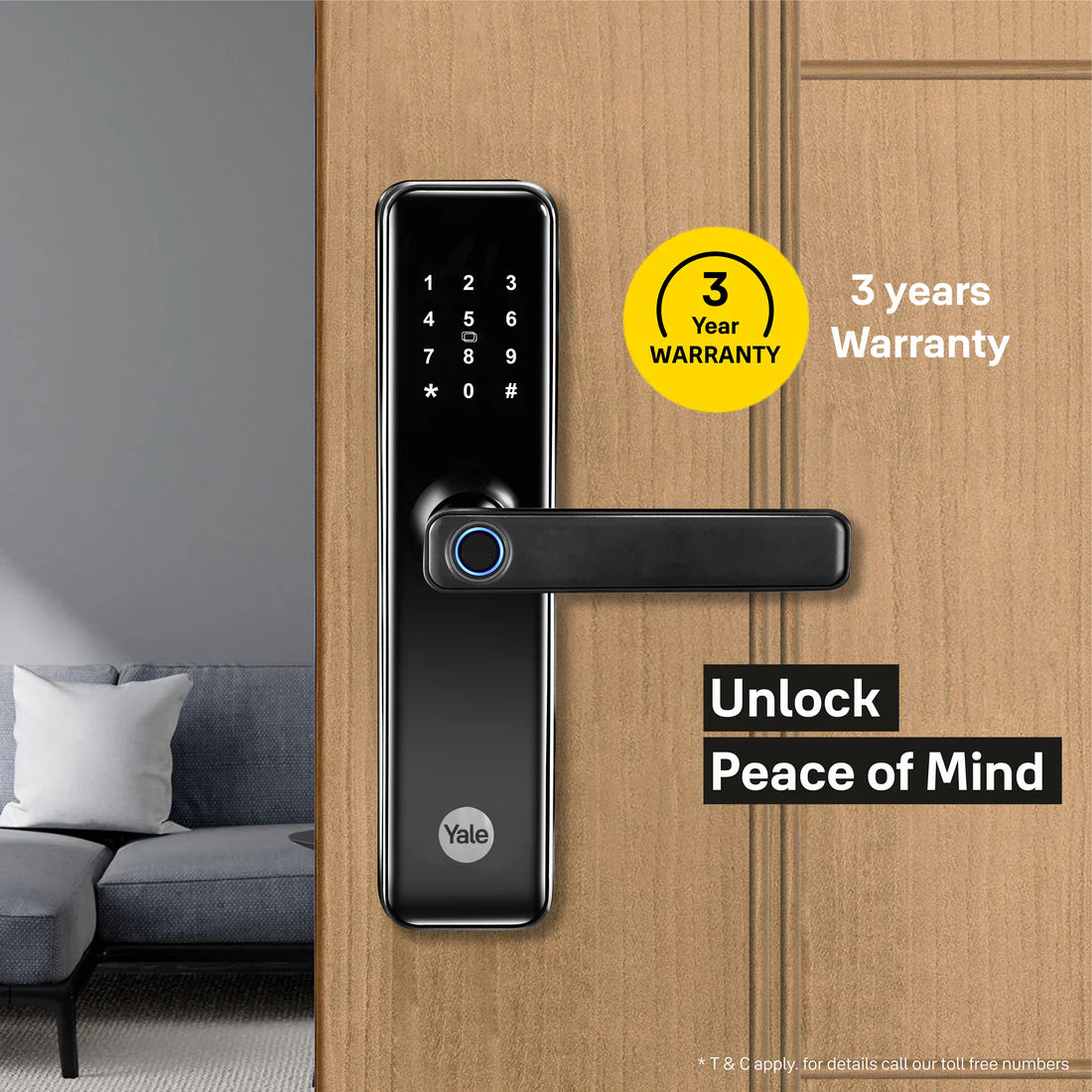 YDME 50 NxT Smart Door Lock (Black)