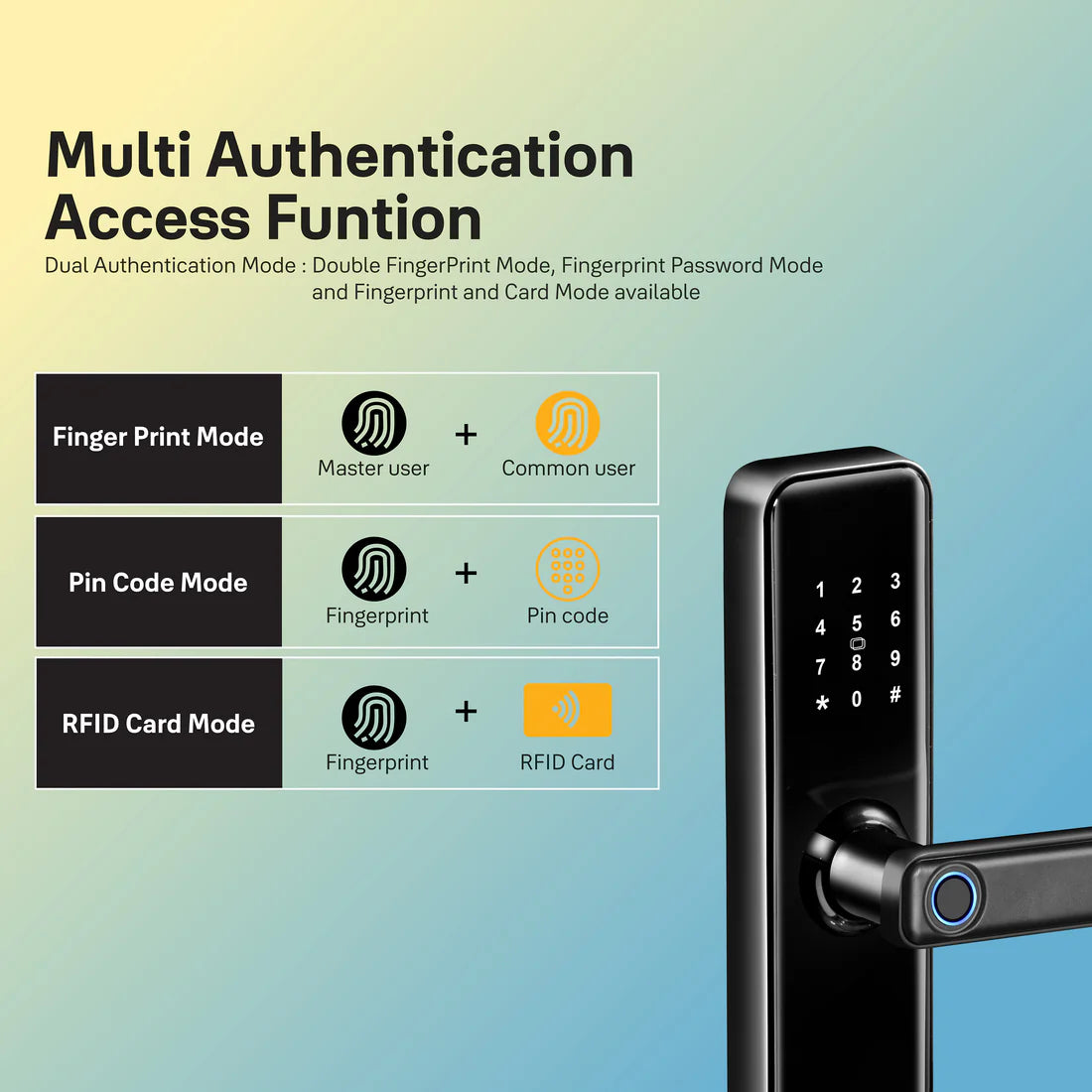 YDME 50 NxT Smart Door Lock (Black)