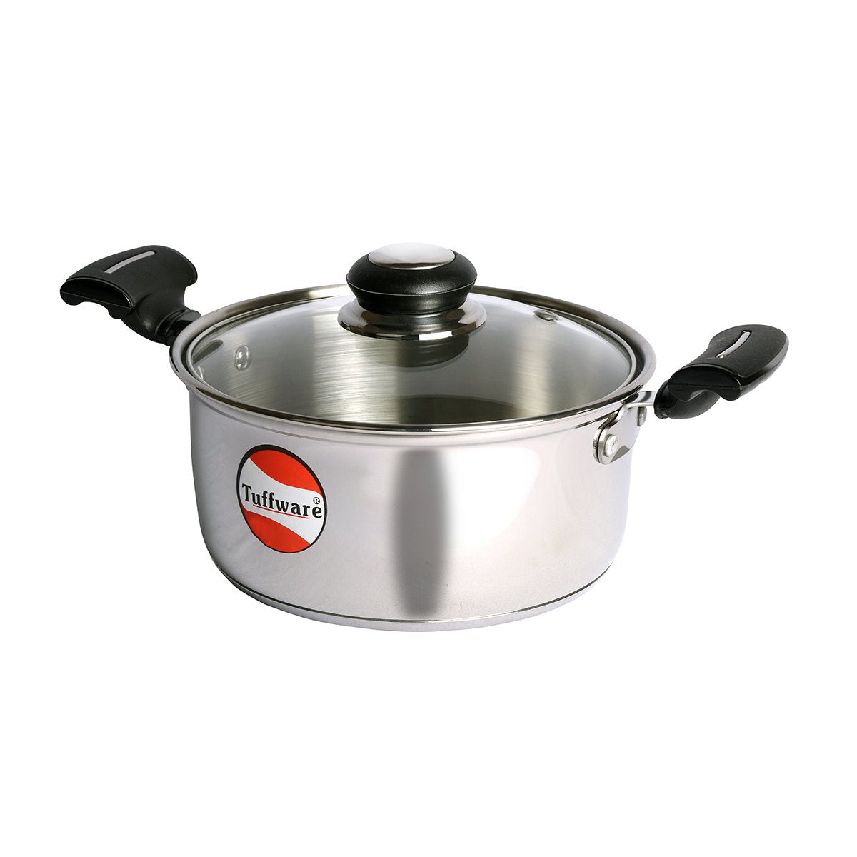 Tuffware  Stainless Steel Casserole with Glass Lid (1 Ltr)
