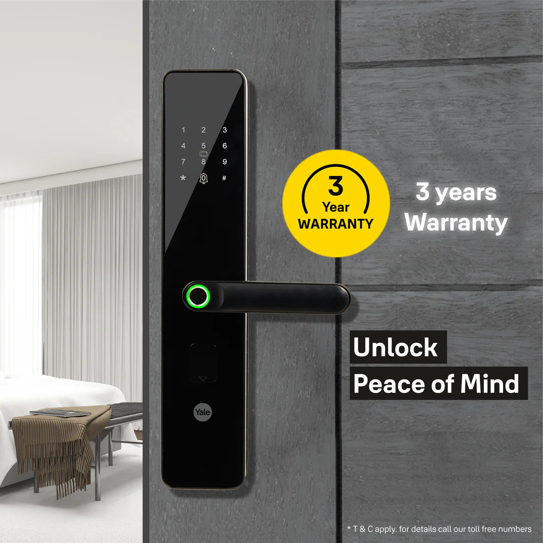 YDME 100 NxT Smart Door Lock (Black)