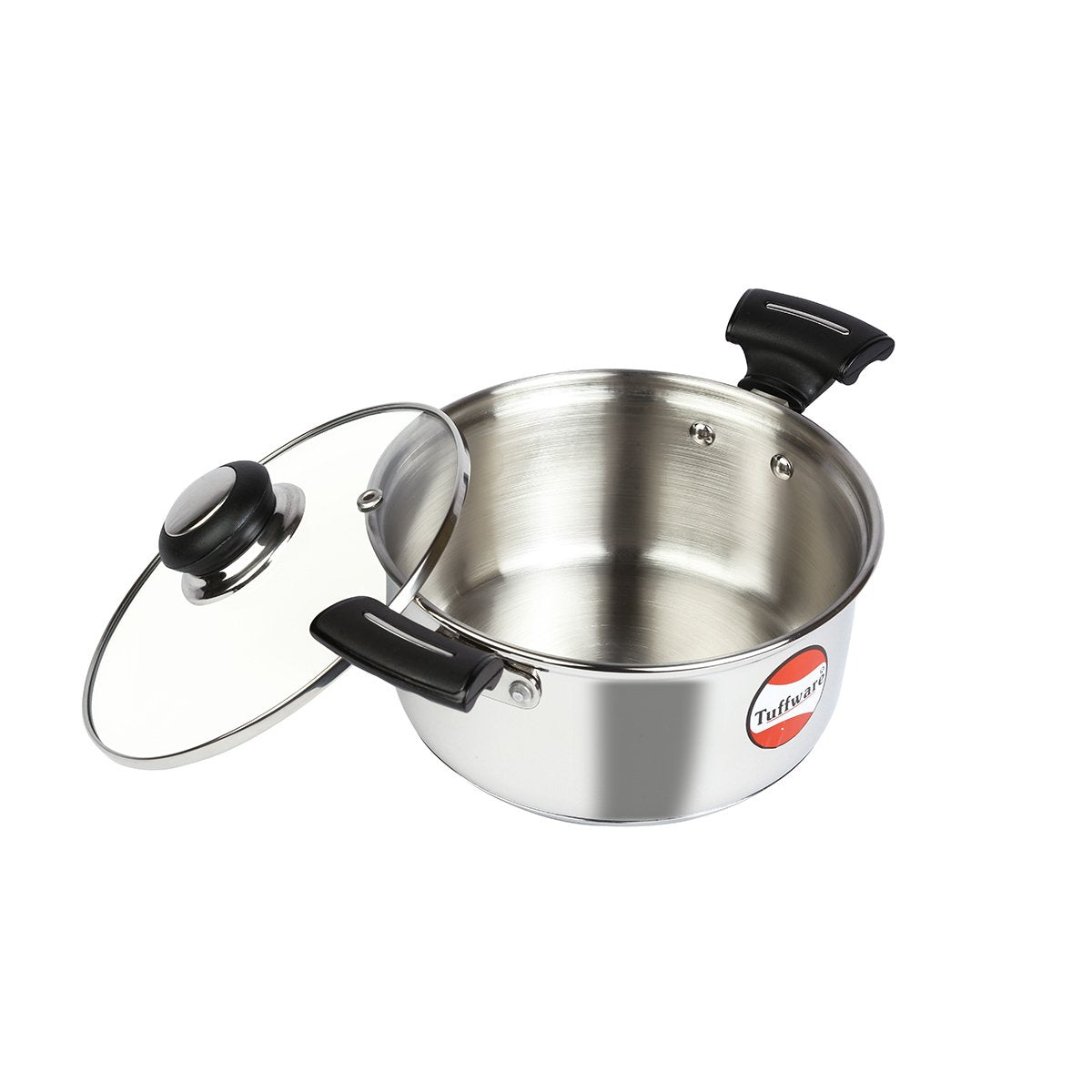 Tuffware  Stainless Steel Casserole with Glass Lid (1 Ltr)