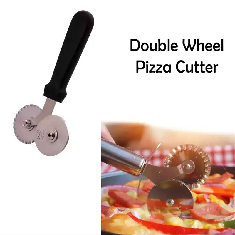 Double-Wheeled Pizza Cutter 3.2 inches